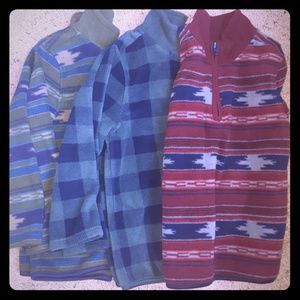 Three boys fleece pullover shirts
